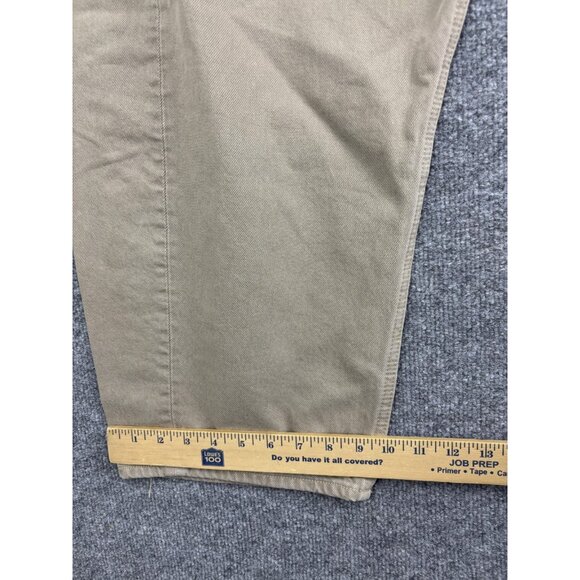 Abercrombie & Fitch Jeans Womens 32 Long Khaki Mid Rise Barrel Wide Leg - Picture 7 of 9